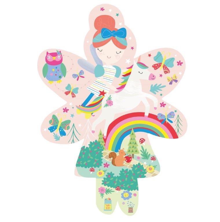Floss & Rock 20 Parça Şekilli Yapboz-Rainbow Fairy