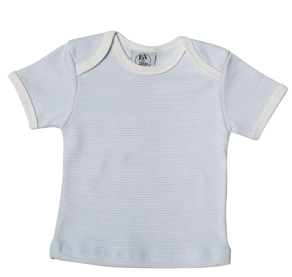 Mavi Çizgili Kısa Kollu T-shirt