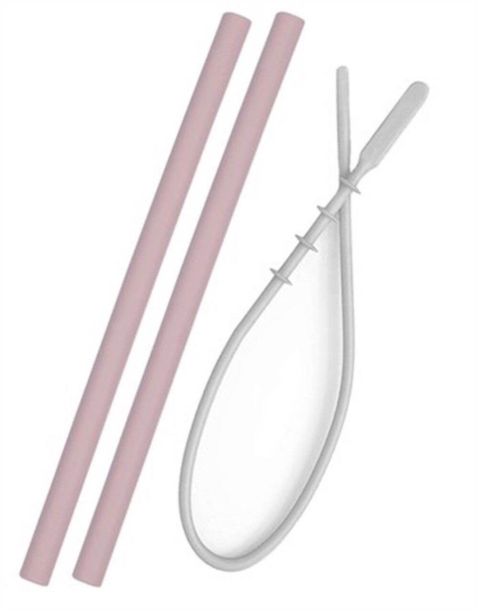 Oioi Silikon Pipet 2'li  Pembe & Temizlik Fırçası