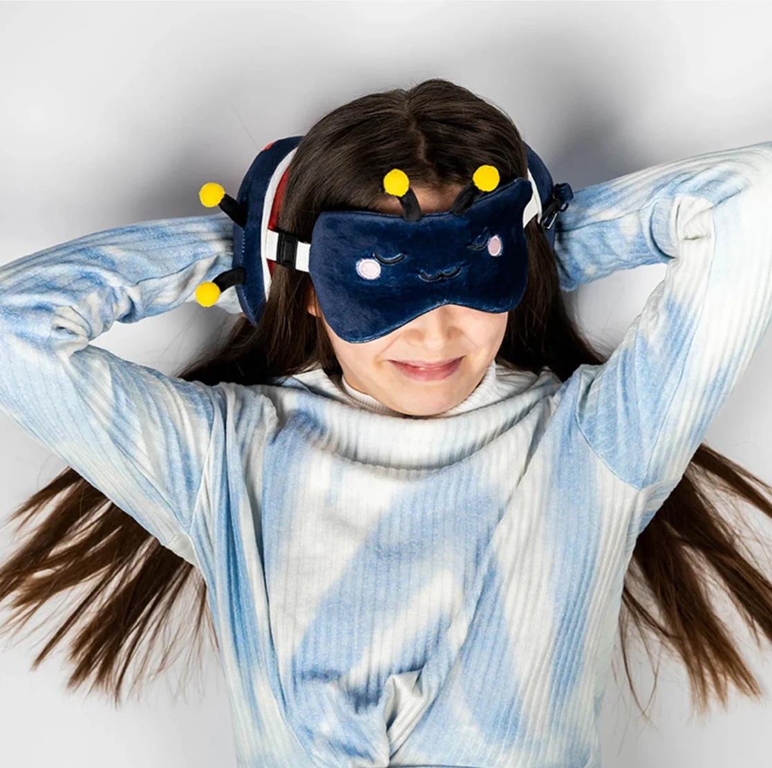Relaxeazzz Seyahat Yastığı ve Göz Maskesi-Adorabugs Ladybird