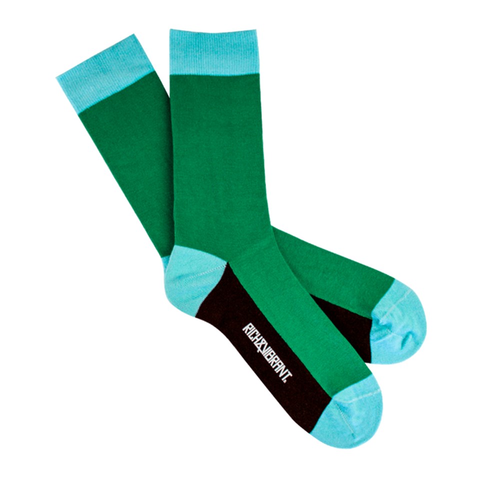 Rich&Vibrant Solid Green - Organik Soket Çorap