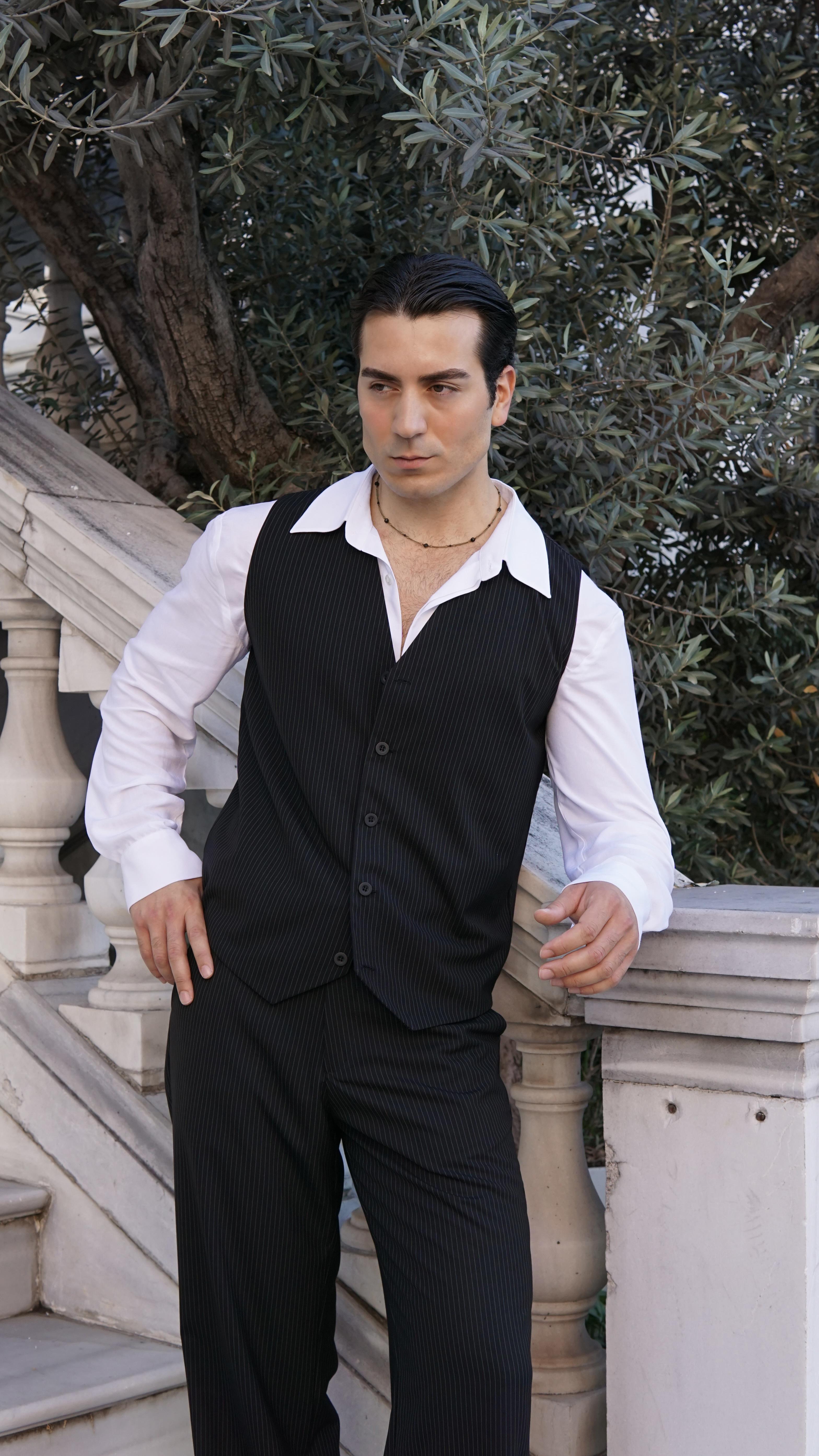 İnce Memed Çizgili Yelek