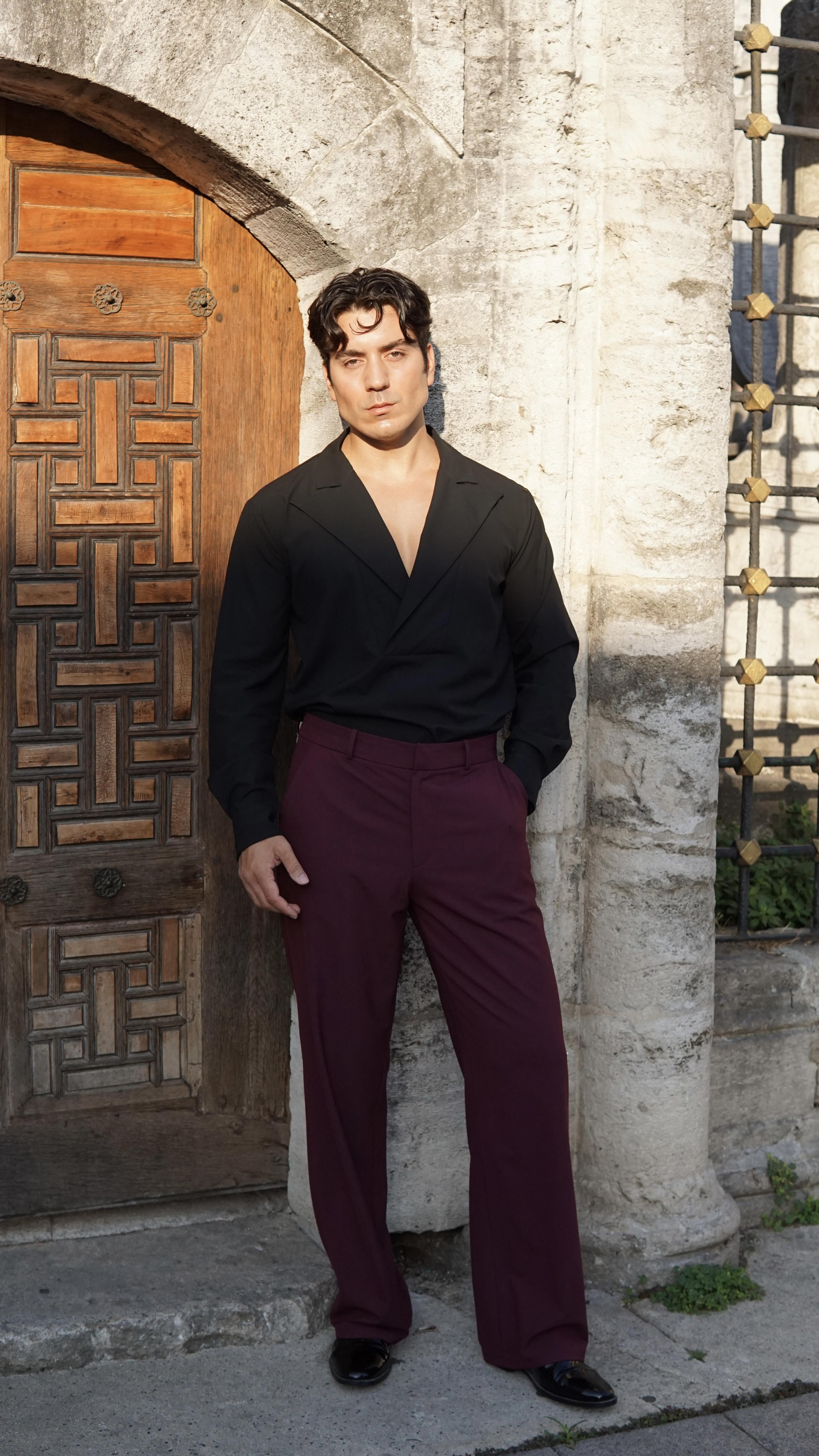 Portuga Burgundy Pantolon