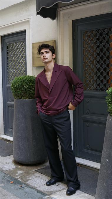 Hades Burgundy Gömlek