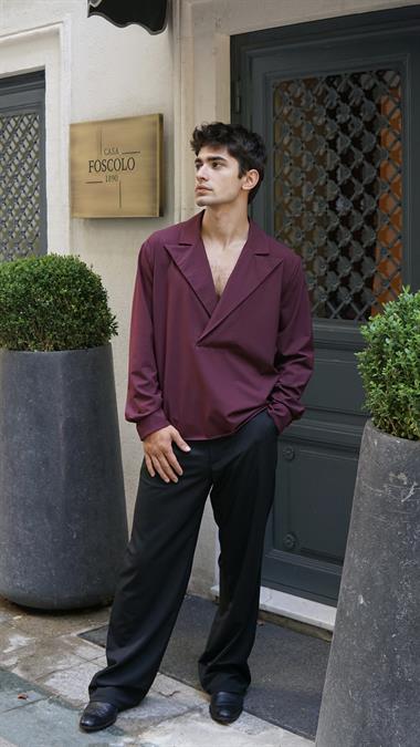 Hades Burgundy Gömlek