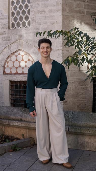 Mr. Fitzwilliam Darcy Ekru Pantolon