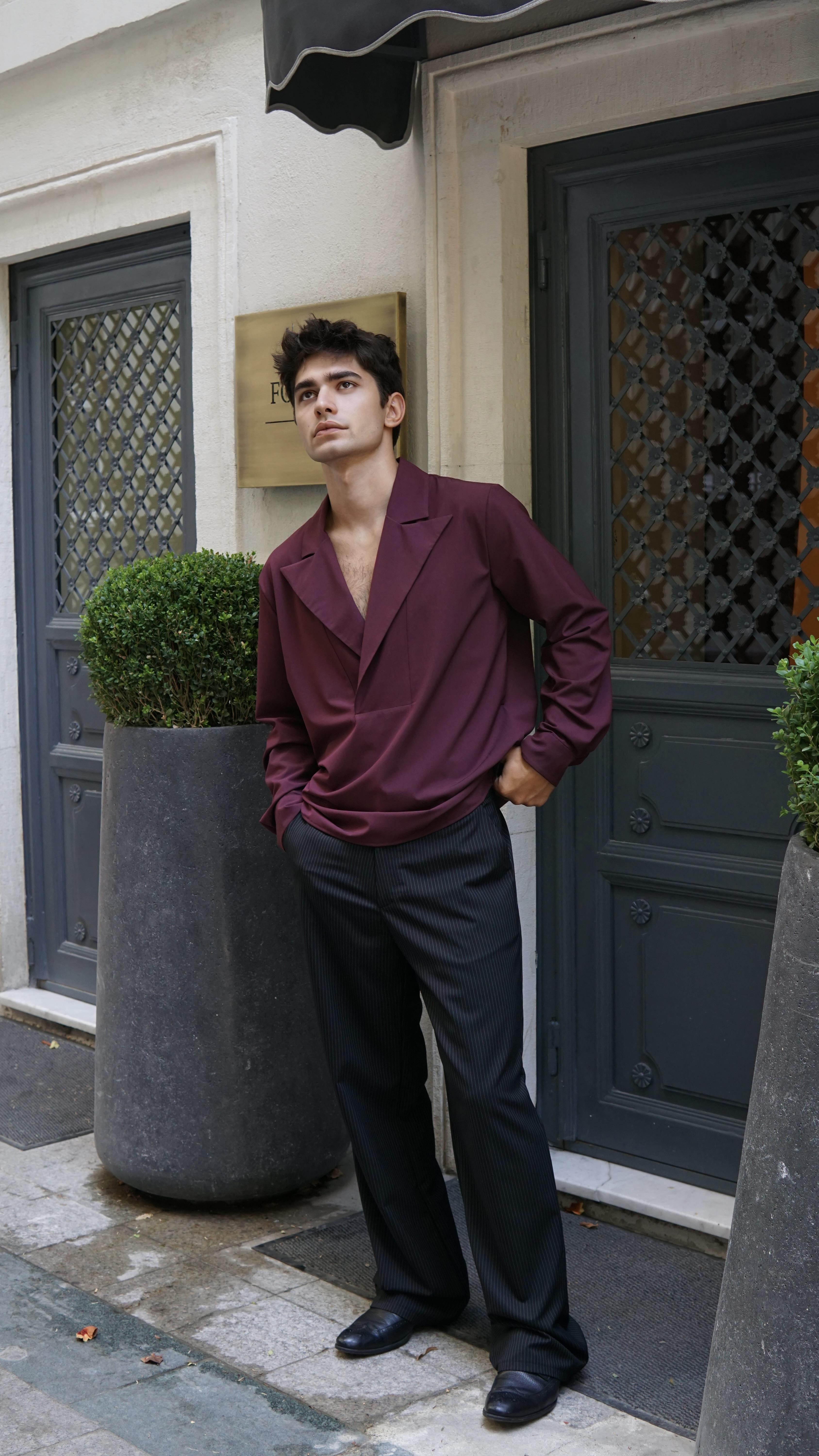 Hades Burgundy Gömlek
