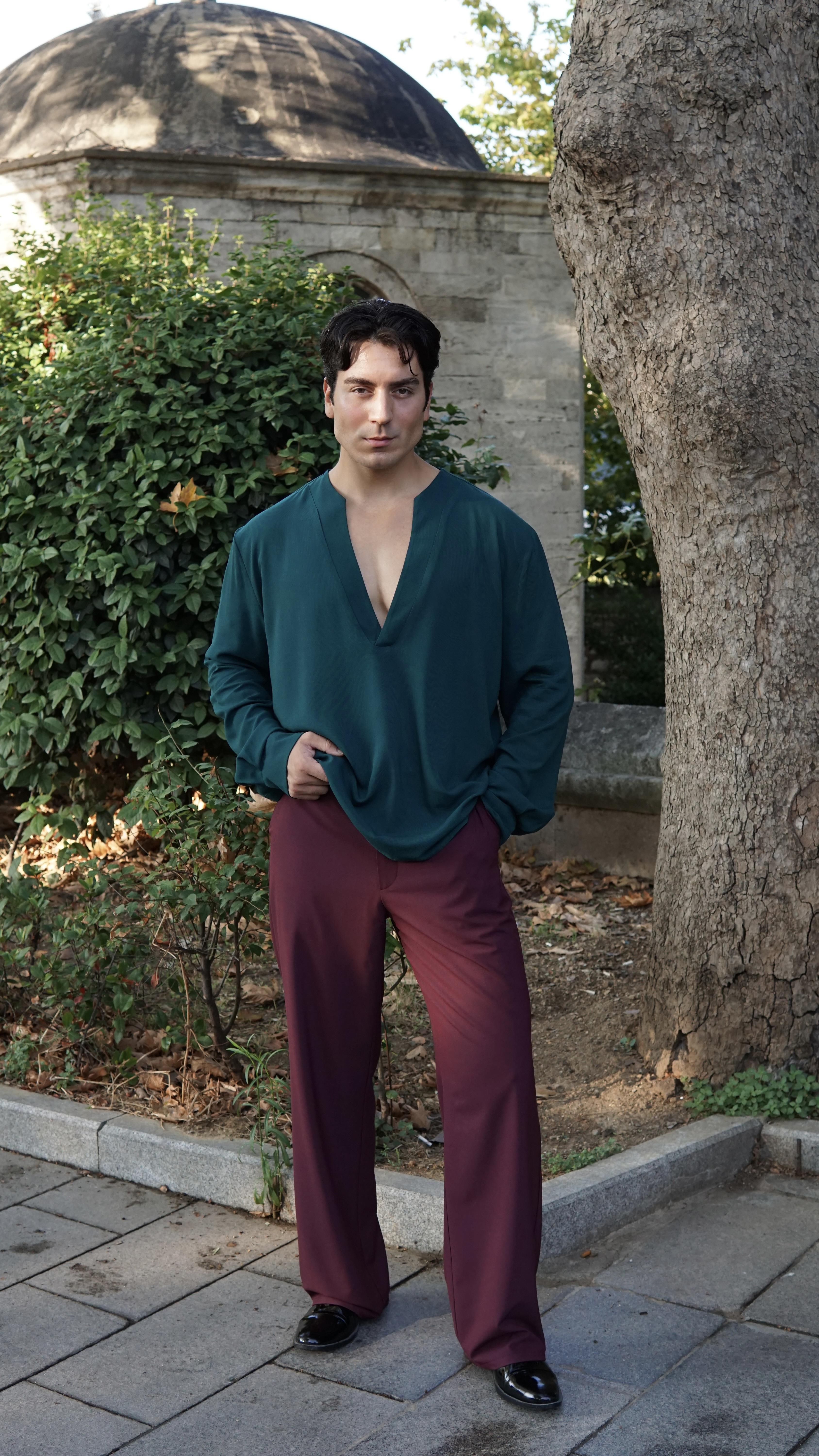 Portuga Burgundy Pantolon