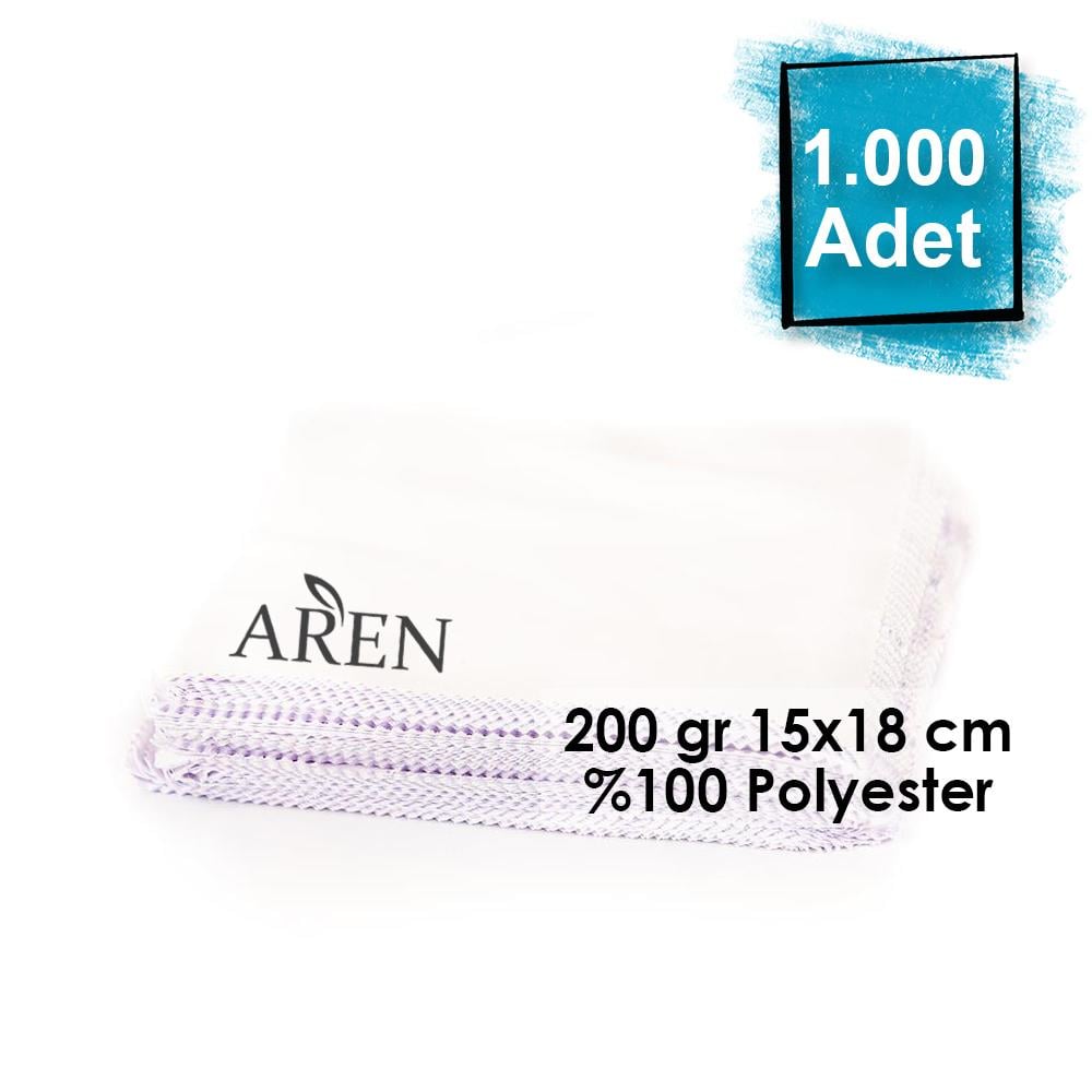 1000 Adet Tek Renk Tampon Baskılı Mikrofiber Gözlük Temizleme Bezi 200 gr 15x18 cm %100 Polyester