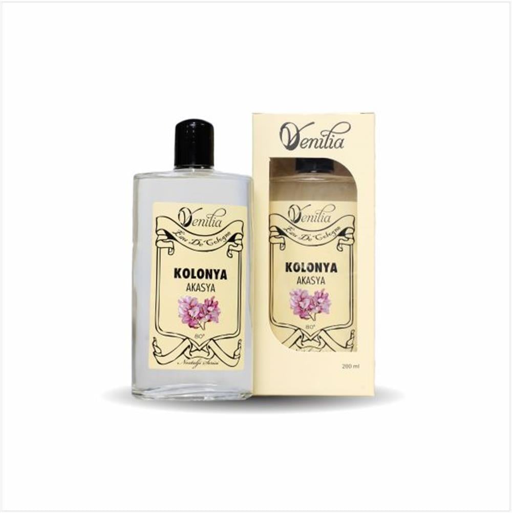 18 Adet 200 ML Cam Şişe Venilia Akasya Esanslı Kolonya - Akasya Kolonyası
