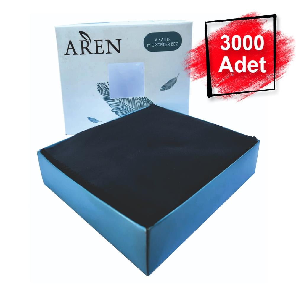 3000 Adet Tek Renk Tampon Baskılı Mikrofiber Gözlük Temizleme Bezi 220 gr 15x18 cm %80 Polyester %20 Polyamid