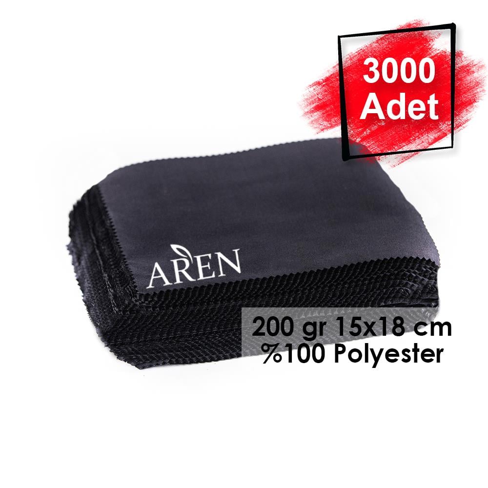 3000 Adet Tek Renk Tampon Baskılı Mikrofiber Gözlük Temizleme Bezi 200 gr 15x18 cm %100 Polyester