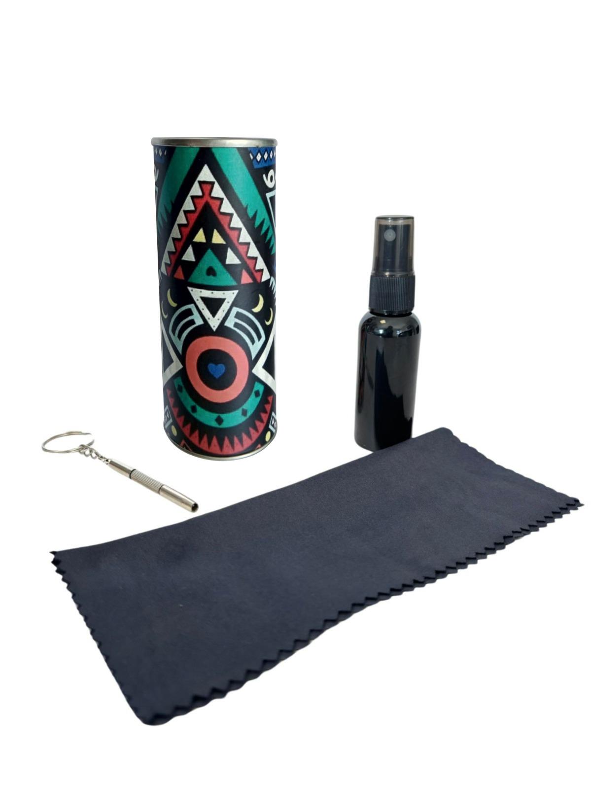 40 adet Karma Dizayn Silindir Set 15x18 cm Bez + 30 ML Solüsyon + Anahtarlık Tornavida