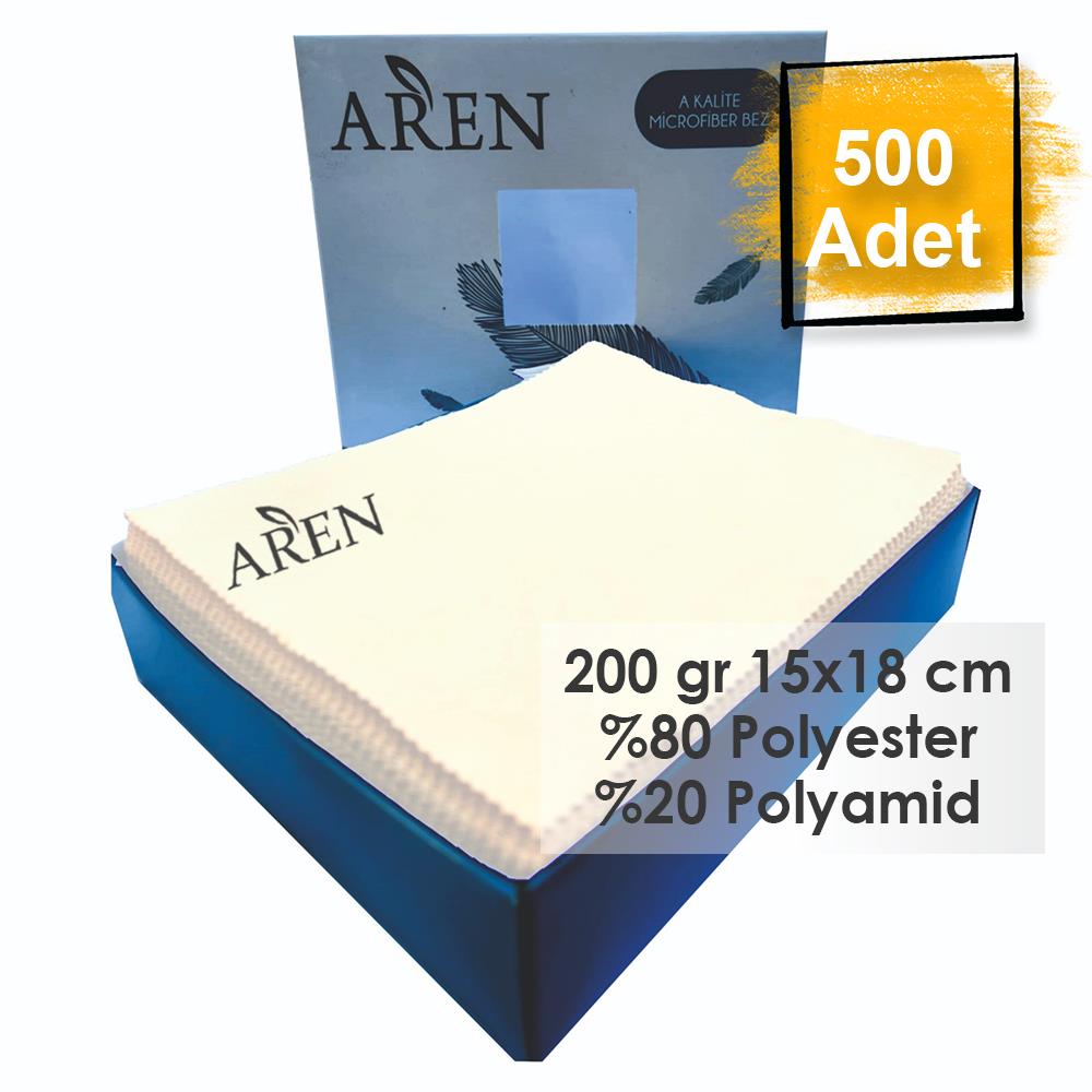 500 Adet Tampon Baskılı Mikrofiber Gözlük Temizleme Bezi, 200 gr %80 Polyester %20 Polyamid 15x18 cm
