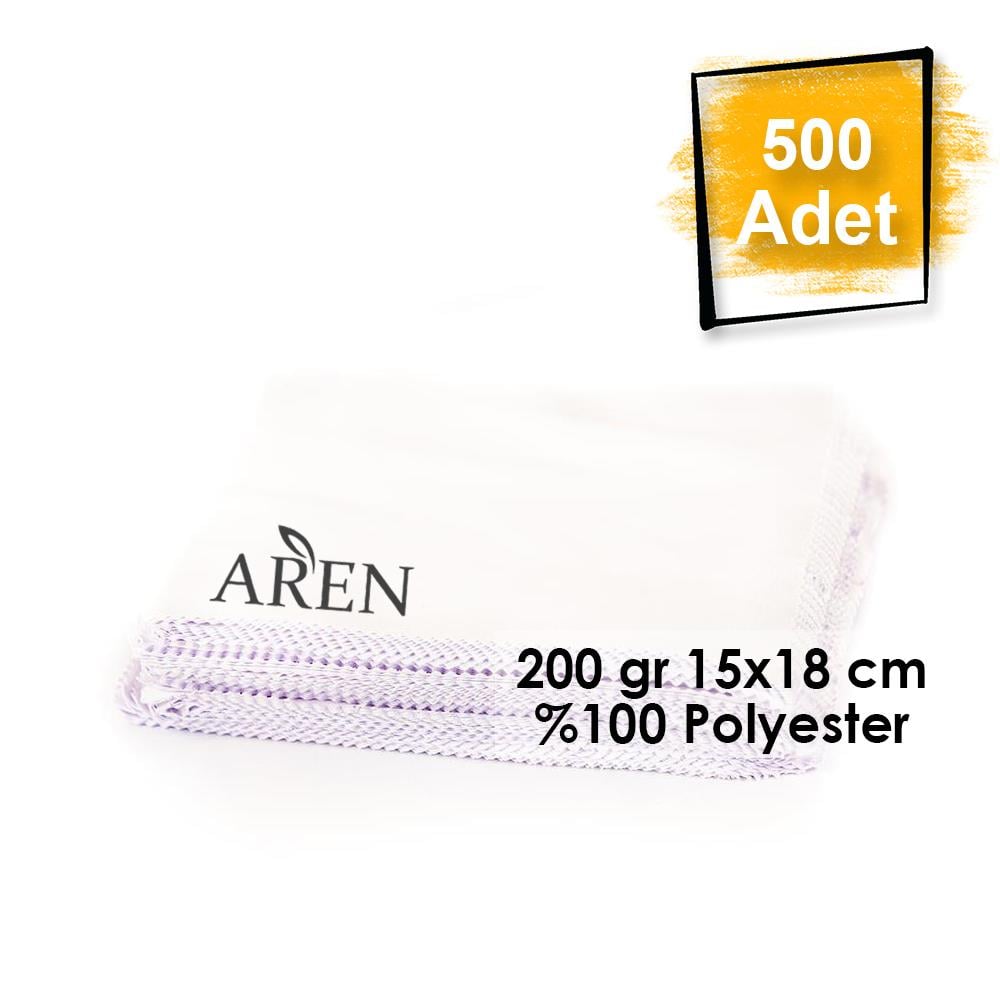 500 Adet Tek Renk Tampon Baskılı Mikrofiber Gözlük Temizleme Bezi 200 gr 15x18 cm %100 Polyester