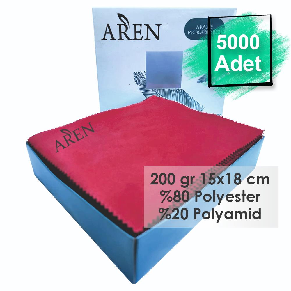 5000 Adet Tampon Baskılı Mikrofiber Gözlük Temizleme Bezi, 200 gr %80 Polyester %20 Polyamid 15x18 cm