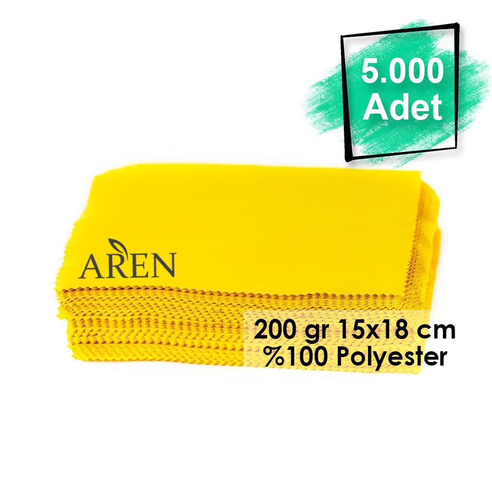 5000 Adet Tek Renk Tampon Baskılı Mikrofiber Gözlük Temizleme Bezi 200 gr 15x18 cm %100 Polyester