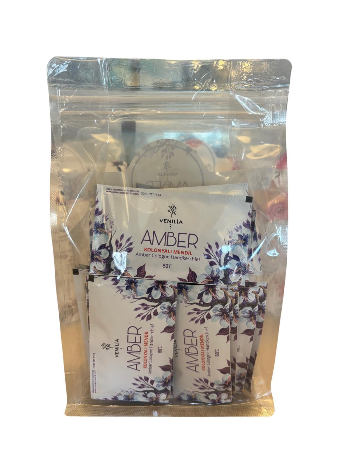 Amber Esanslı Kolonyalı Islak Mendil 50 Adet