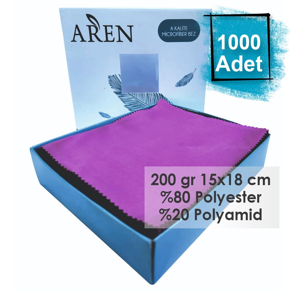 Baskısız 1000 Adet 200 gr %80 Polyester %20 Polyamid, 15x18 cm Mikrofiber Gözlük Temizleme Bezi