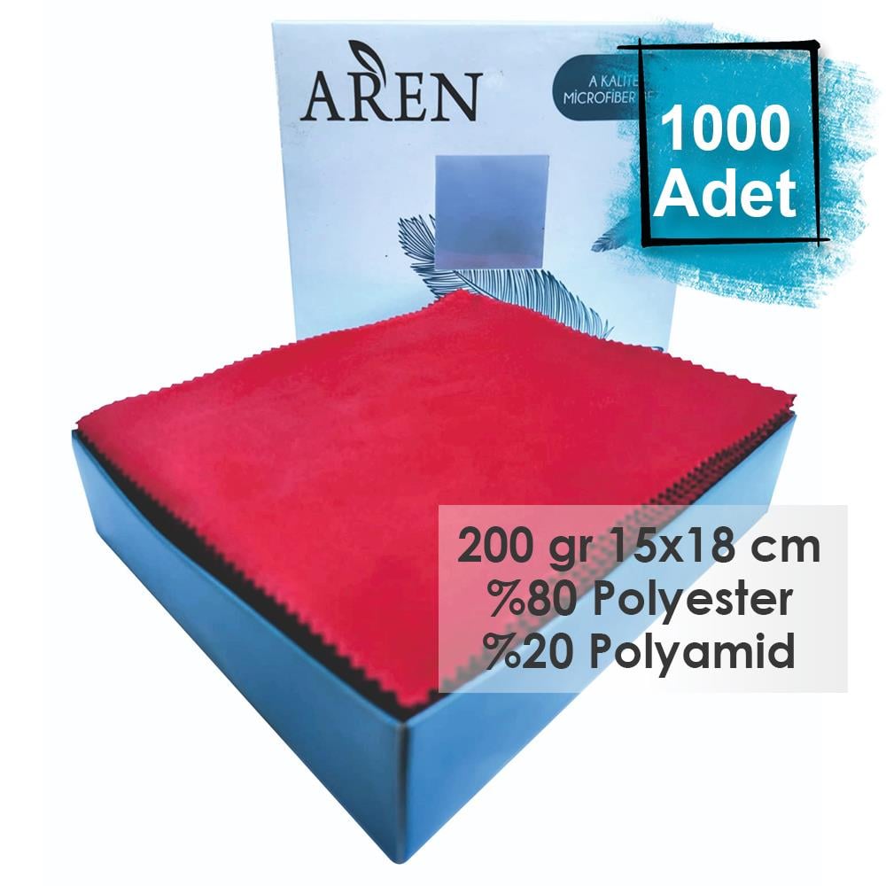 Baskısız 1000 Adet 200 gr %80 Polyester %20 Polyamid, 15x18 cm Mikrofiber Gözlük Temizleme Bezi