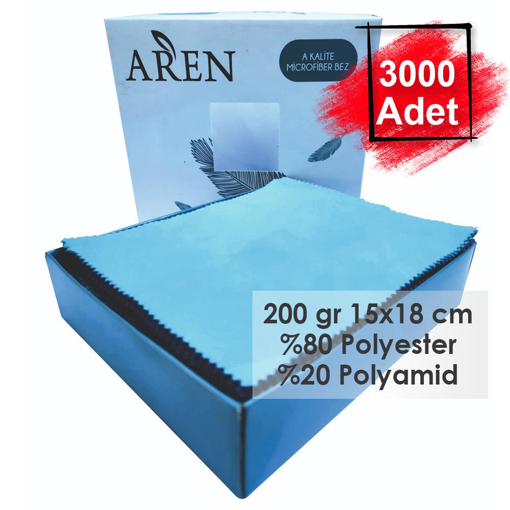 Baskısız 3000 Adet 200 gr %80 Polyester %20 Polyamid, 15x18 cm Mikrofiber Gözlük Temizleme Bezi