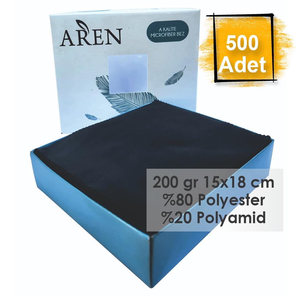 Baskısız 500 Adet 200 gr %80 Polyester %20 Polyamid, 15x18 cm Mikrofiber Gözlük Temizleme Bezi
