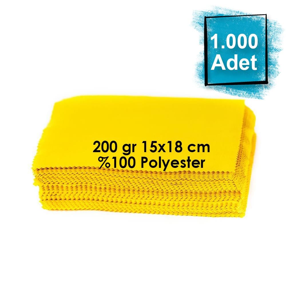 Baskısız Mikrofiber Gözlük Temizleme Bezi 1000 Adet 200 gr 15x18 cm %100 Polyester