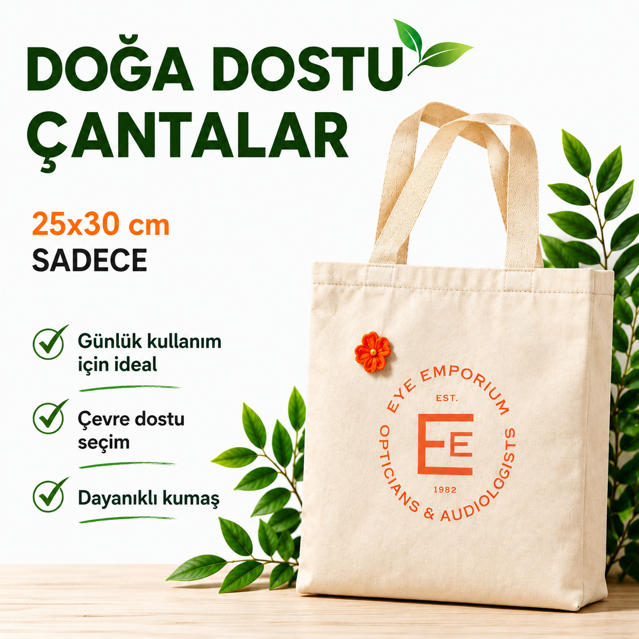 Bez Çanta 25x30 cm - Logonuza ve Markanıza Özel Baskılı