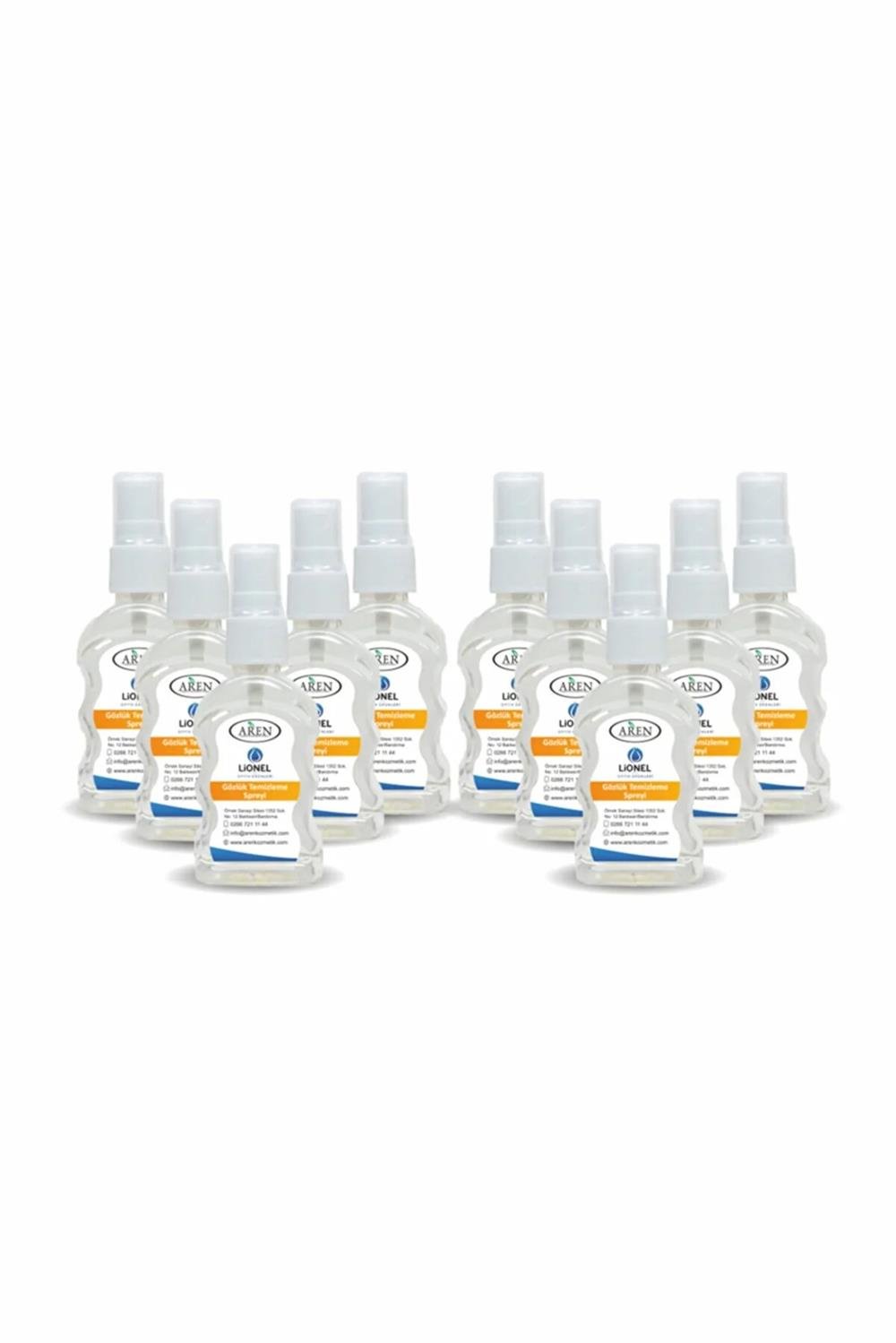 Lionel 10 Adet Microfiber Bez Ve 10 Adet Gözlük Temizleme Solüsyonu - Sarı