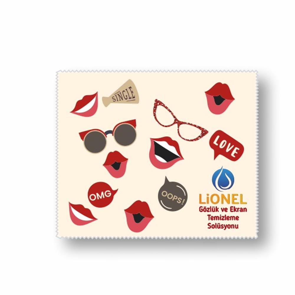Lionel Dudak Desenli Gözlük Ve Ekran Temizleme Seti