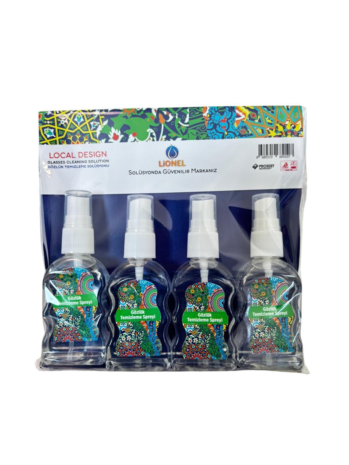 LOCAL DESIGN 4'LÜ 50 ML GÖZLÜK TEMİZLEME SOLÜSYONU SPREYİ