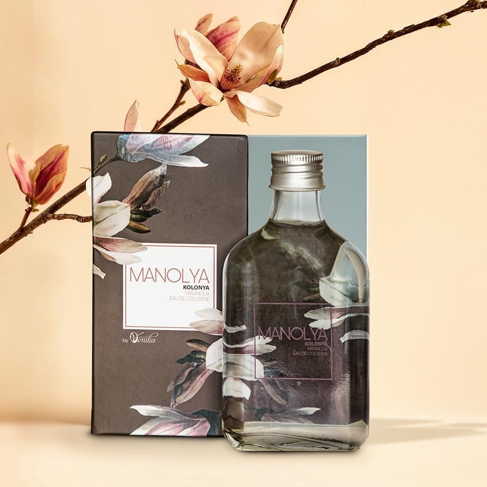 Toptan Venilia Manolya Kolonya Eau De Cologne Cam Şişe 200 ML