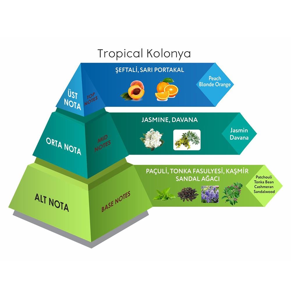 Venilia Tropical Kolonya Eau De Cologne Cam Şişe 200 ML