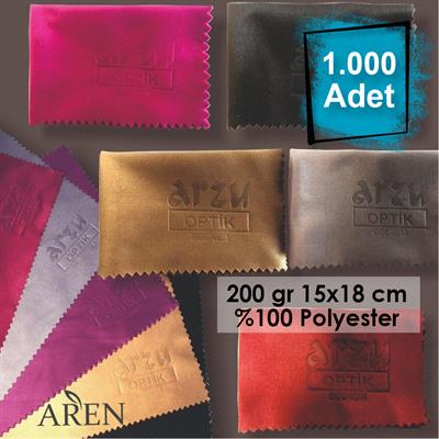 1000 Adet Sıcak Damga Baskılı Mikrofiber Gözlük Temizleme Bezi 200 gr %100 Polyester