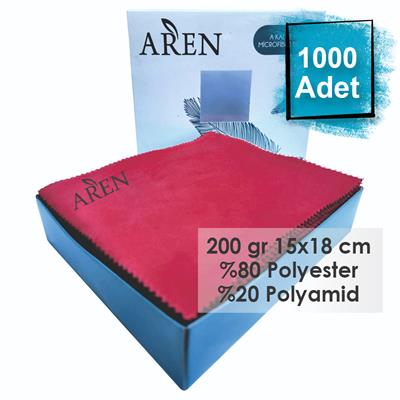 1000 Adet Tampon Baskılı Mikrofiber Gözlük Temizleme Bezi, 200 gr %80 Polyester %20 Polyamid 15x18 cm