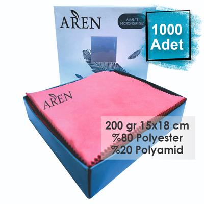 1000 Adet Tampon Baskılı Mikrofiber Gözlük Temizleme Bezi, 200 gr %80 Polyester %20 Polyamid 15x18 cm