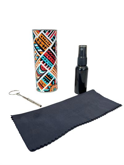 40 adet Karma Dizayn Silindir Set 15x18 cm Bez + 30 ML Solüsyon + Anahtarlık Tornavida