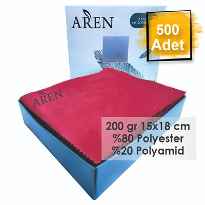 500 Adet Tampon Baskılı Mikrofiber Gözlük Temizleme Bezi, 200 gr %80 Polyester %20 Polyamid 15x18 cm