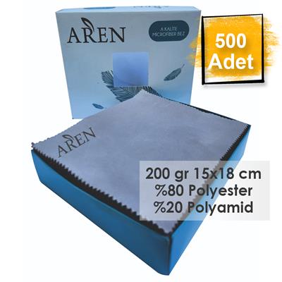 500 Adet Tampon Baskılı Mikrofiber Gözlük Temizleme Bezi, 200 gr %80 Polyester %20 Polyamid 15x18 cm