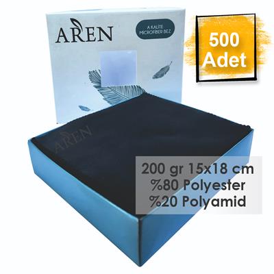 500 Adet Tampon Baskılı Mikrofiber Gözlük Temizleme Bezi, 200 gr %80 Polyester %20 Polyamid 15x18 cm