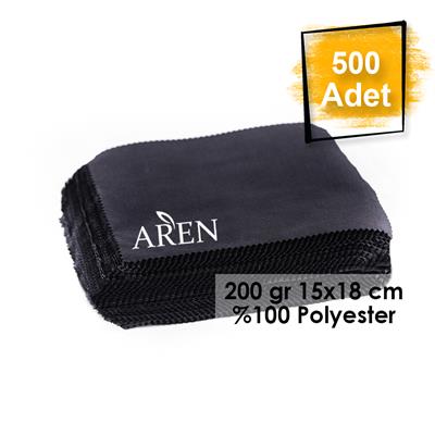 500 Adet Tek Renk Tampon Baskılı Mikrofiber Gözlük Temizleme Bezi 200 gr 15x18 cm %100 Polyester