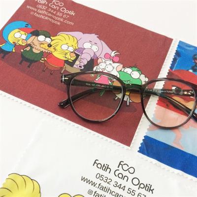 5000 Adet Dijital Tam Baskılı Mikrofiber Gözlük Temizleme Bezi 200 gr 15x18 cm %100 Polyester