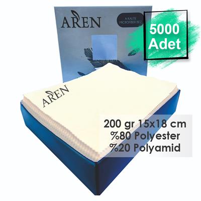 5000 Adet Tampon Baskılı Mikrofiber Gözlük Temizleme Bezi, 200 gr %80 Polyester %20 Polyamid 15x18 cm