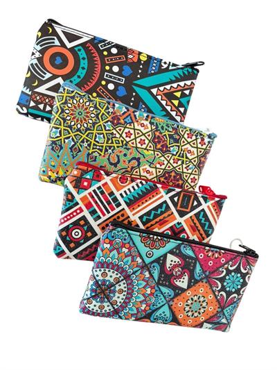 ETHNIC DESIGN ÇOK AMAÇLI ÇANTA, GÖZLÜK ÇANTASI, MAKYAJ ÇANTASI VE CÜZDAN ÇANTA