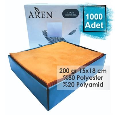 Baskısız 1000 Adet 200 gr %80 Polyester %20 Polyamid, 15x18 cm Mikrofiber Gözlük Temizleme Bezi
