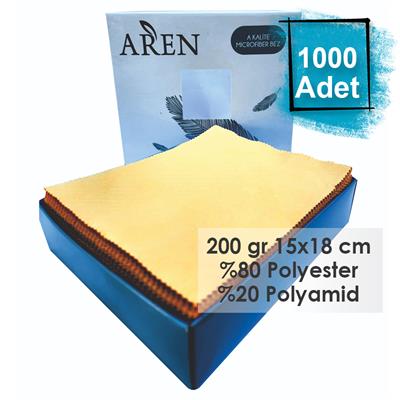 Baskısız 1000 Adet 200 gr %80 Polyester %20 Polyamid, 15x18 cm Mikrofiber Gözlük Temizleme Bezi