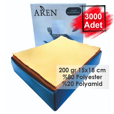 Baskısız 3000 Adet 200 gr %80 Polyester %20 Polyamid, 15x18 cm Mikrofiber Gözlük Temizleme Bezi