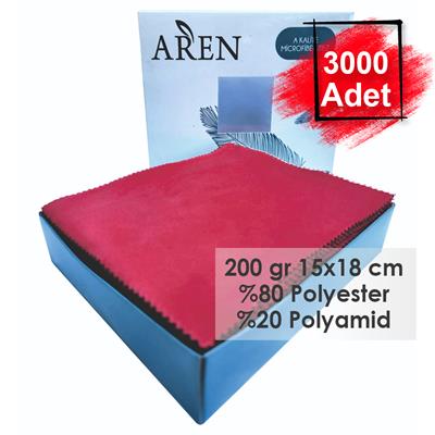 Baskısız 3000 Adet 200 gr %80 Polyester %20 Polyamid, 15x18 cm Mikrofiber Gözlük Temizleme Bezi