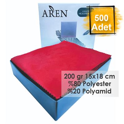 Baskısız 500 Adet 200 gr %80 Polyester %20 Polyamid, 15x18 cm Mikrofiber Gözlük Temizleme Bezi