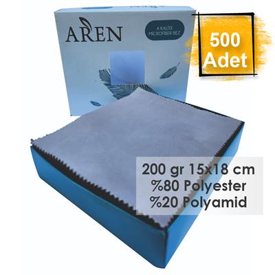 Baskısız 500 Adet 200 gr %80 Polyester %20 Polyamid, 15x18 cm Mikrofiber Gözlük Temizleme Bezi
